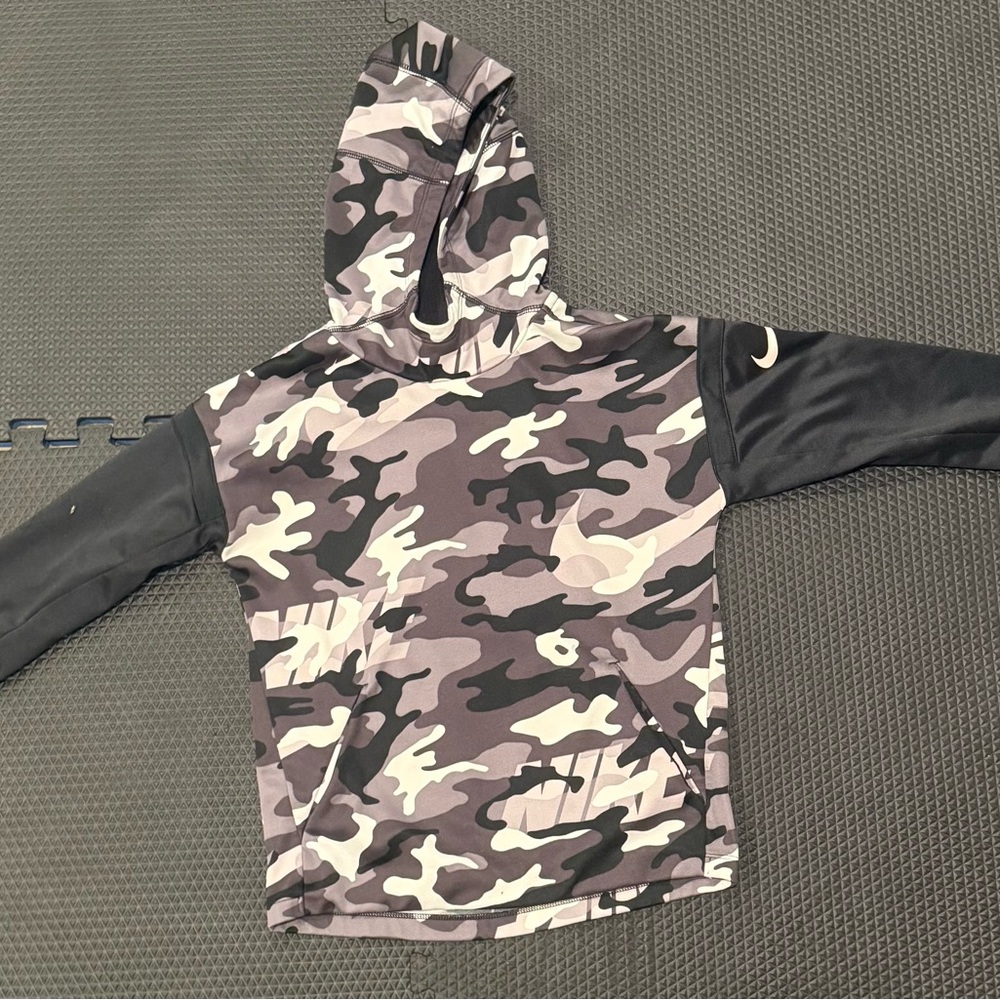 Nike Camo Hoodie with Black Sleeves
